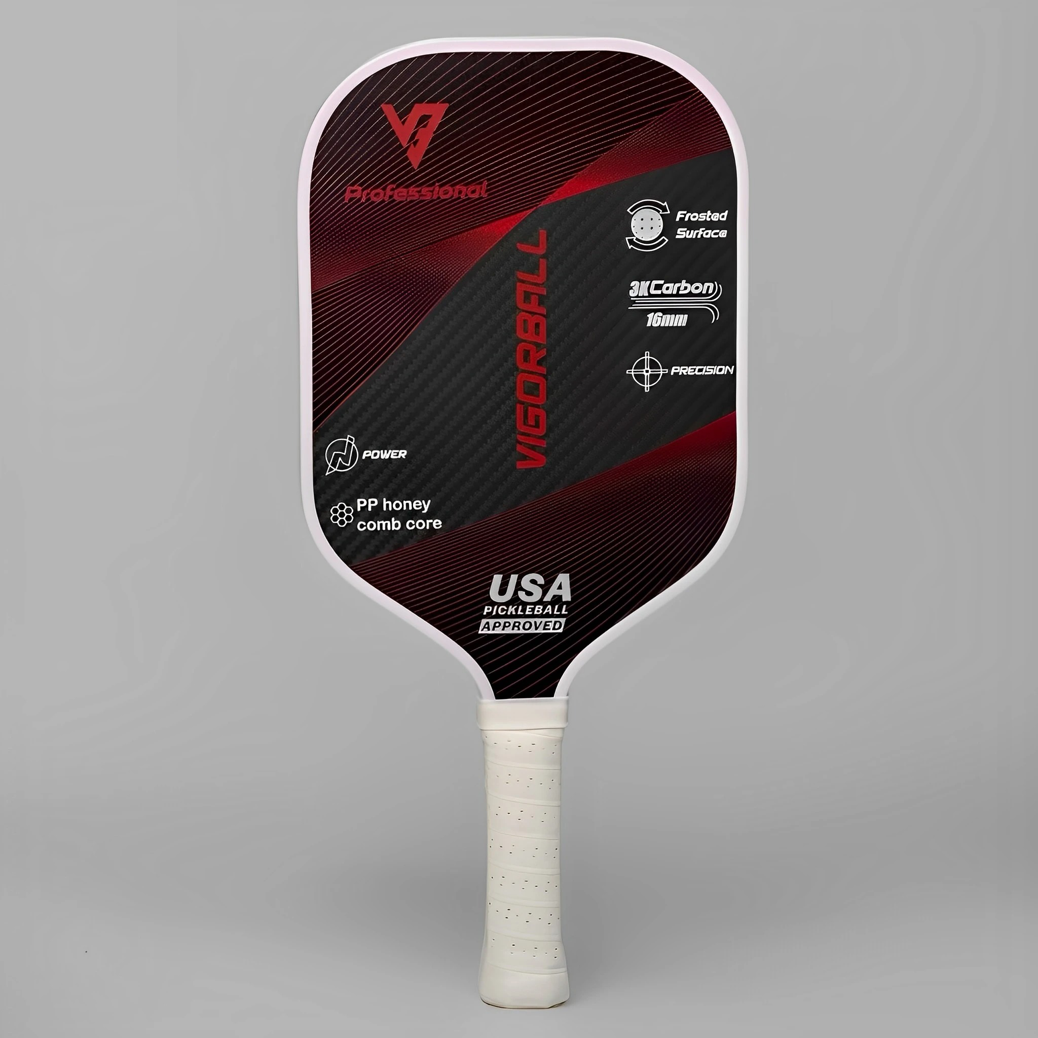 Pro-Comp ThermoForce T700 Carbon Fiber 3K Textured 16mm Pickleball Paddle PP Honeycomb Core | Aetheris