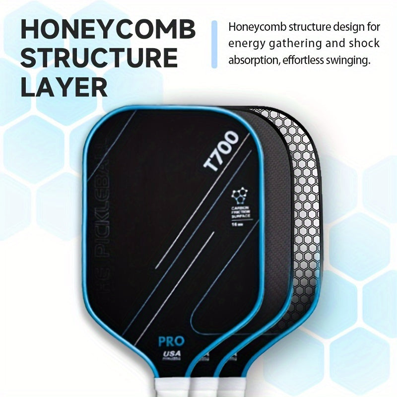 ThermoForce T700 Carbon Fiber 16mm Pickleball Paddle PP Honeycomb Core | Ionix