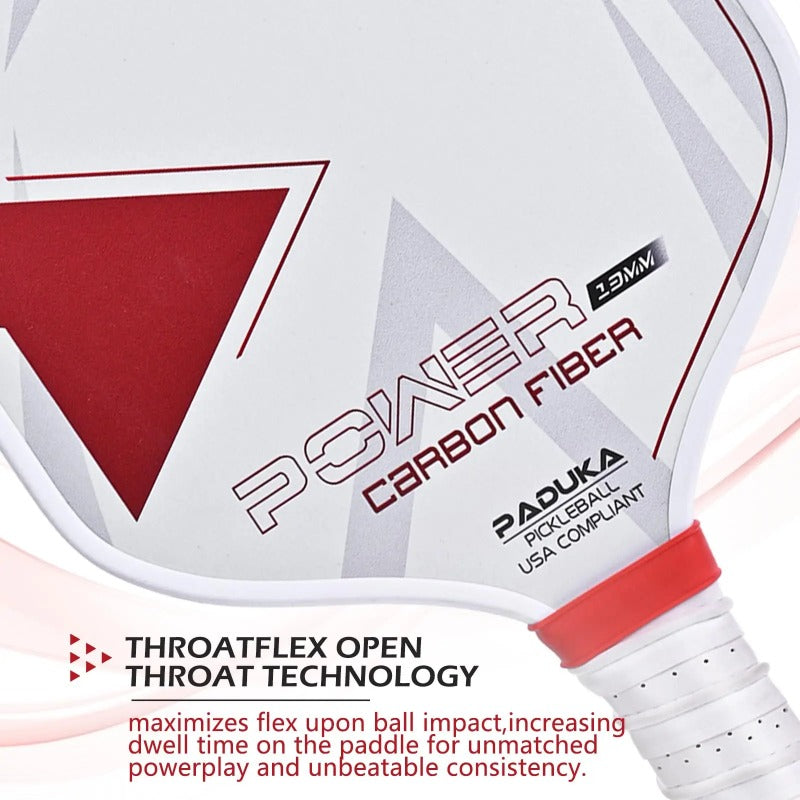 ThermoForce T700 Carbon Fiber 13mm Pickleball Paddle PP Honeycomb Core | Red Falcon