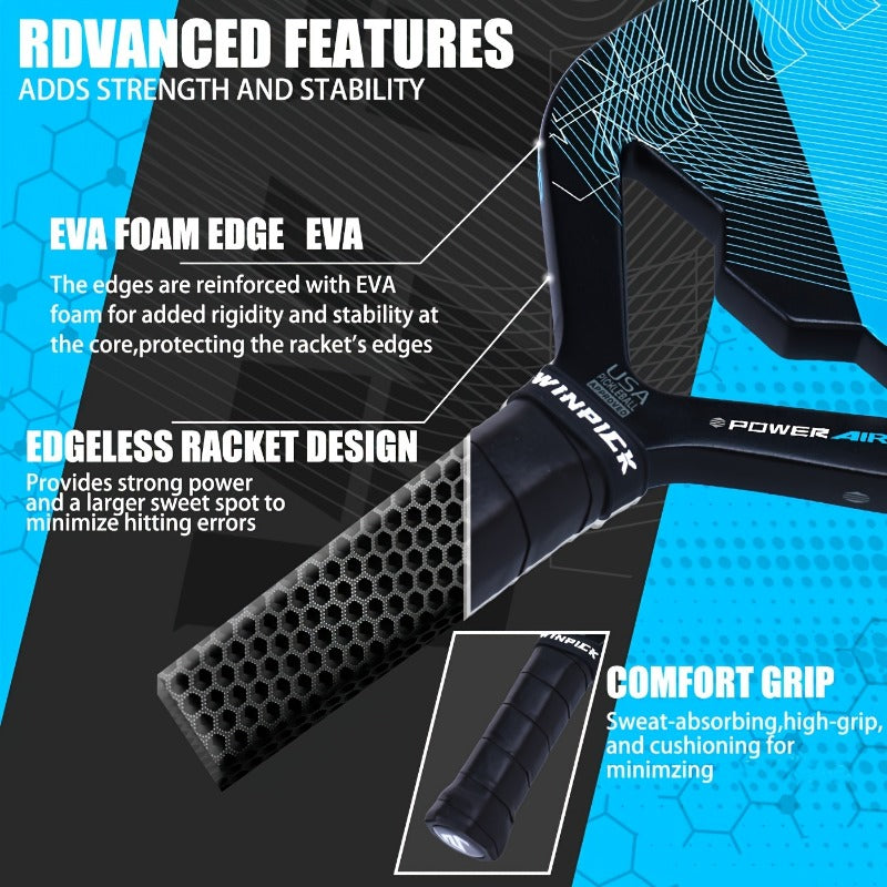 ThermoForce T700 Carbon Fiber 16mm Pickleball Paddle PP Honeycomb Core | Zephyr