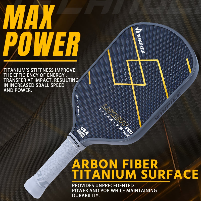 ThermoForce Titanium T700 Carbon Fiber 16mm Pickleball Paddles PP Honeycomb Core | Auric