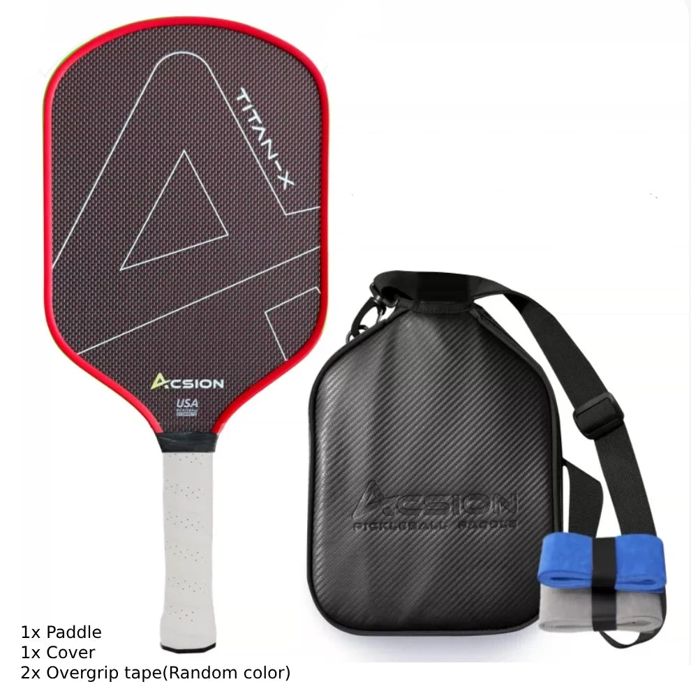 ThermoForce Titanium T700 Carbon Fiber 16mm Pickleball Paddles PP Honeycomb Core | Titan Crimson