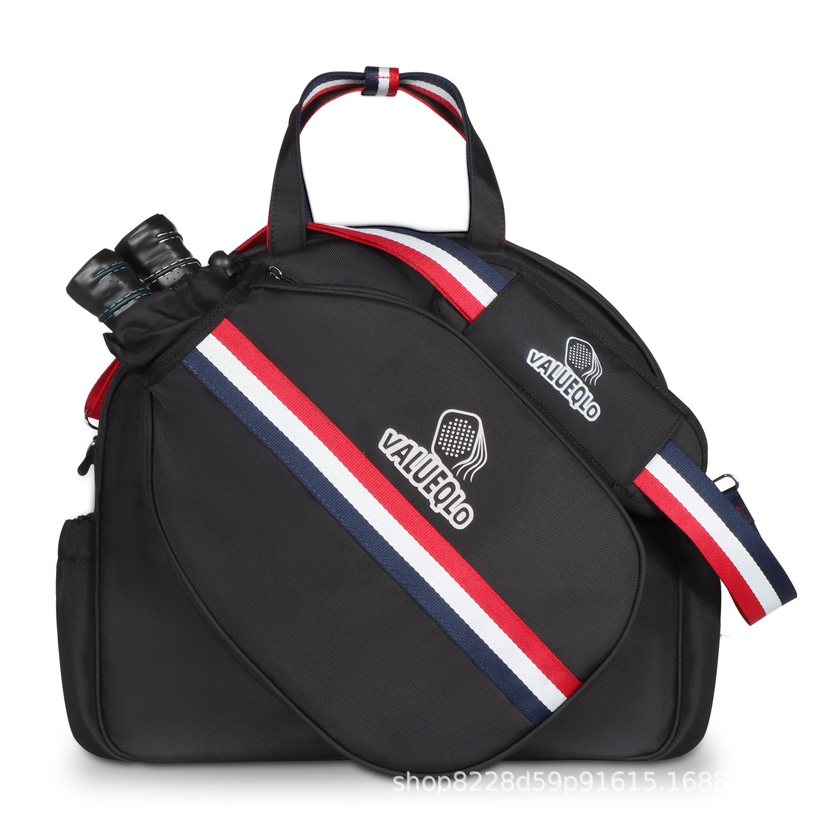 Crossbody Sling Pickleball Bag with Shoulder Strap - Portable Sports Bag for Men and Women - Pickleball Holder Handbag | Patriot Stripe