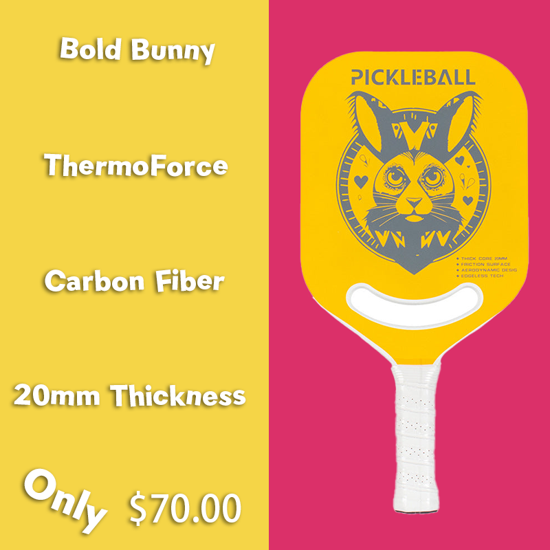 ThermoForce T300 Carbon Fiber 20mm Pickleball Paddle PP Honeycomb Core | Bold Bunny