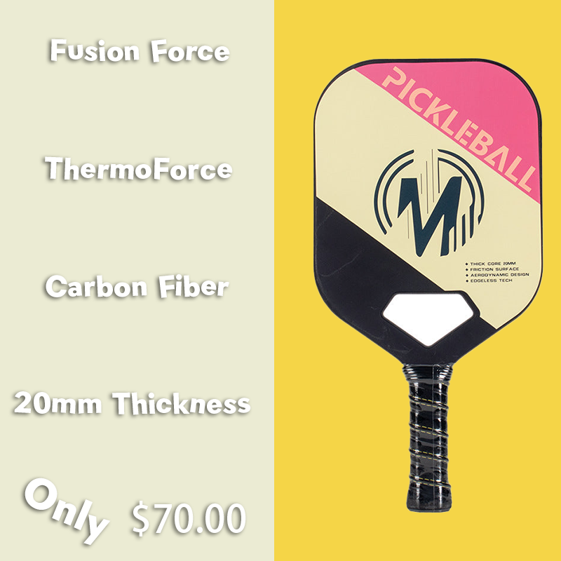 ThermoForce T300 Carbon Fiber 20mm Pickleball Paddle PP Honeycomb Core | Fusion Force