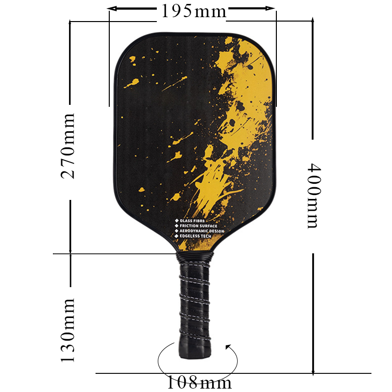 CoolGrip Fiberglass 16mm Pickleball Paddle PP Honeycomb Core | Golden Strike