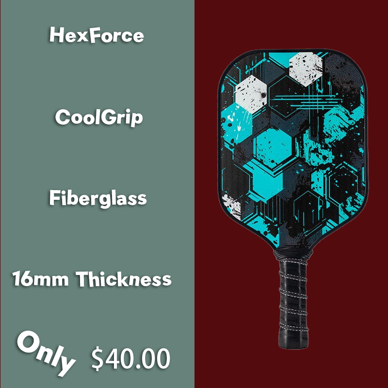 CoolGrip Fiberglass 16mm Pickleball Paddle PP Honeycomb Core | HexForce