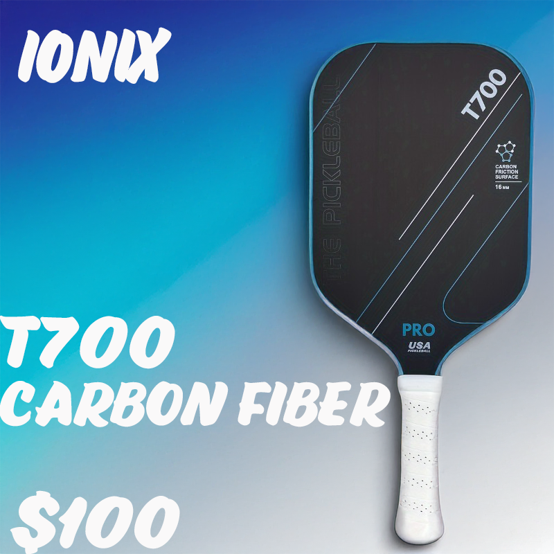 ThermoForce T700 Carbon Fiber 16mm Pickleball Paddle PP Honeycomb Core | Ionix