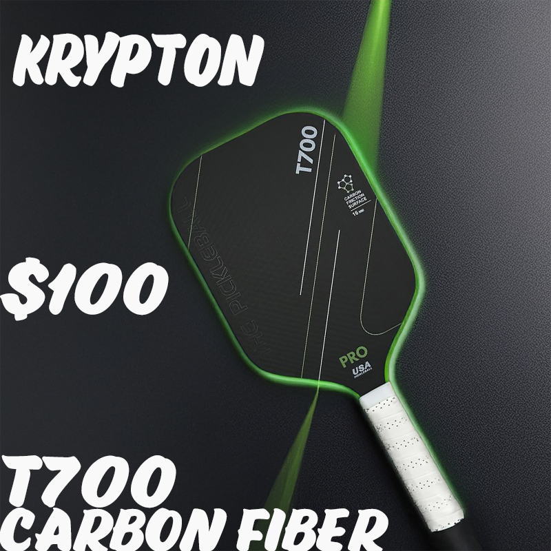 ThermoForce T700 Carbon Fiber 16mm Pickleball Paddle PP Honeycomb Core | Krypton