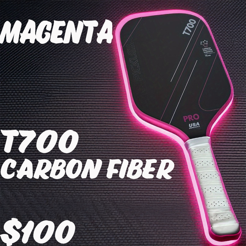 ThermoForce T700 Carbon Fiber 16mm Pickleball Paddle PP Honeycomb Core | Magenta