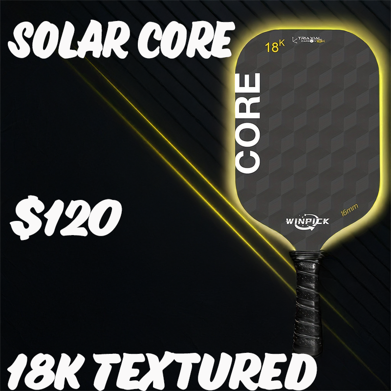 Pro-Comp ThermoForce T700 Carbon Fiber 18K Textured 16mm Pickleball Paddle PP Honeycomb Core | Solar Core