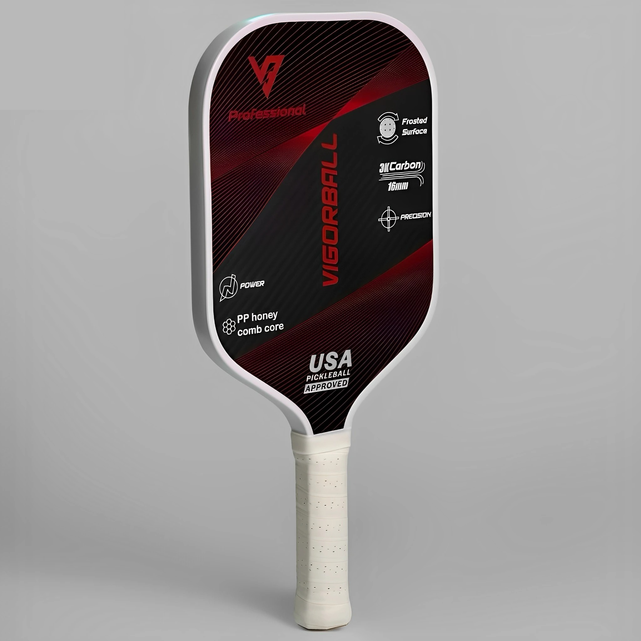 Pro-Comp ThermoForce T700 Carbon Fiber 3K Textured 16mm Pickleball Paddle PP Honeycomb Core | Aetheris