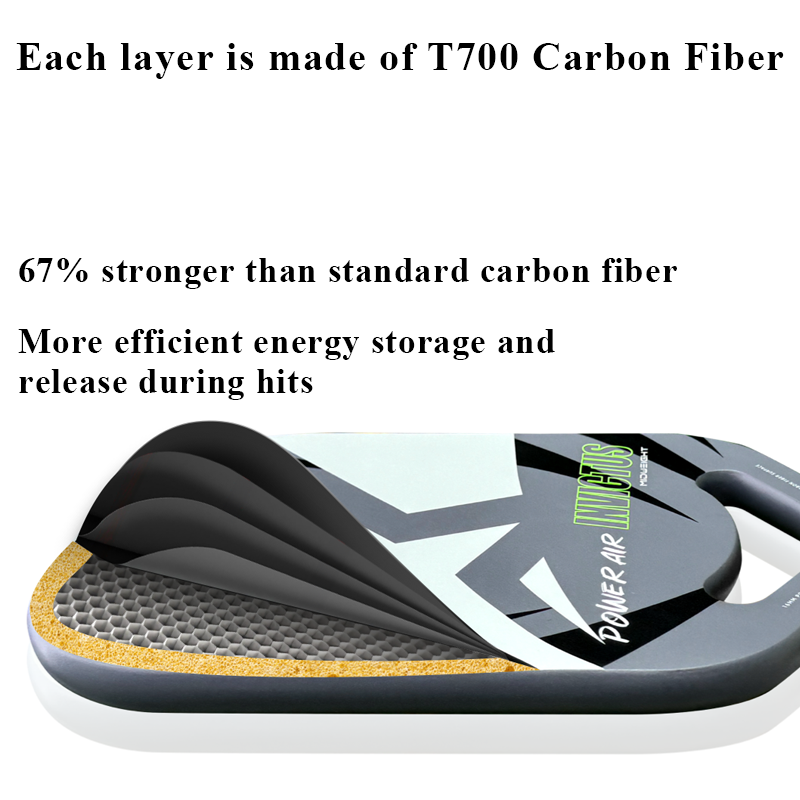 Pro-Comp ThermoForce T700 Carbon Fiber 3K Textured 16mm Pickleball Paddle PP Honeycomb Core | Invicta Astra