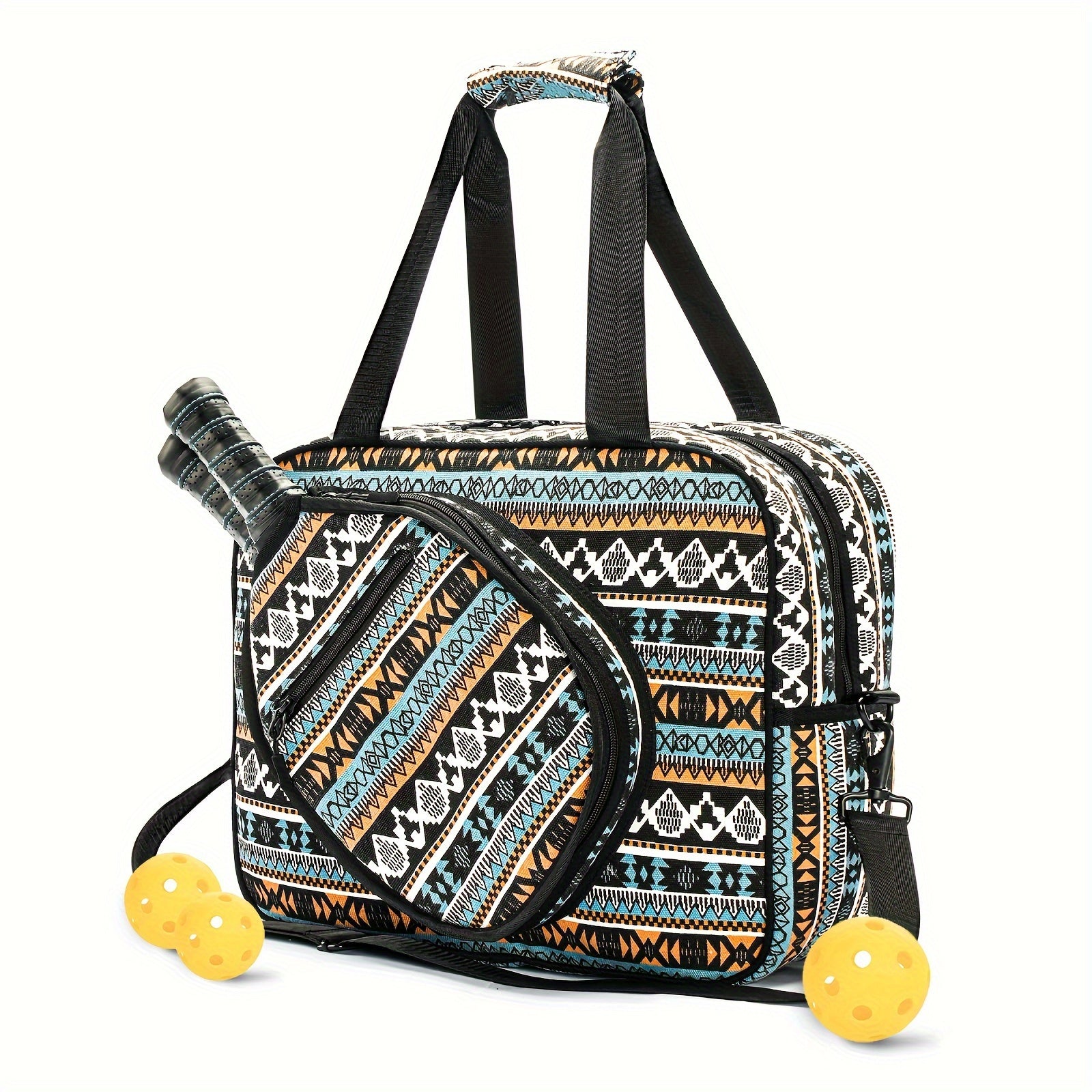 Crossbody Sling Pickleball Bag with Shoulder Strap - Portable Sports Bag for Men and Women - Pickleball Holder Handbag | Tribal Vibes