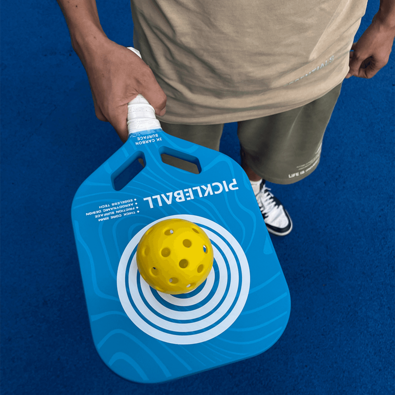 ThermoForce T300 Carbon Fiber 20mm Pickleball Paddle PP Honeycomb Core | Aqua Bullseye