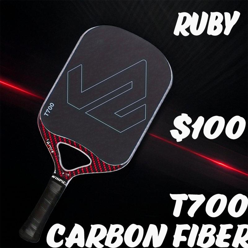 ThermoForce T700 Carbon Fiber 16mm Pickleball Paddle PP Honeycomb Core | Ruby