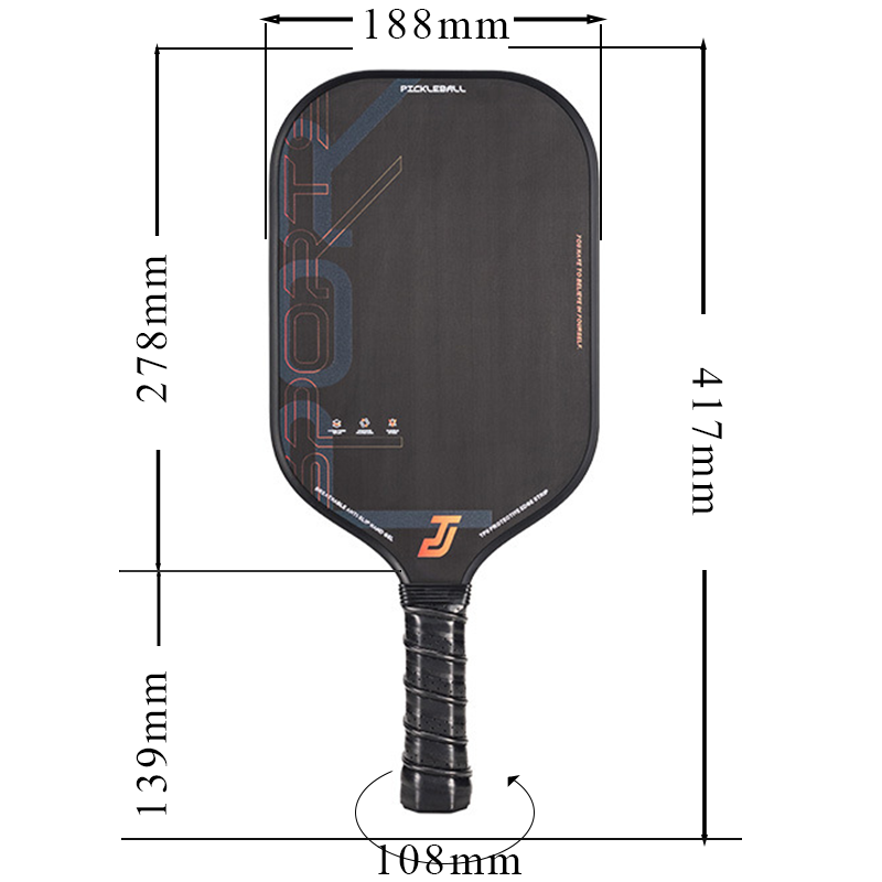 CoolGrip Teflon Textured 16mm Pickleball Paddle PP Honeycomb Core | SportPro X