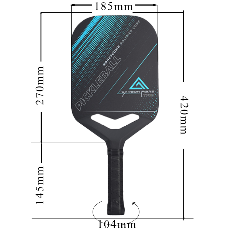 Pro-Comp ThermoForce T700 Carbon Fiber 3K Textured 14mm Pickleball Paddle PP Honeycomb Core | Blue Vortex