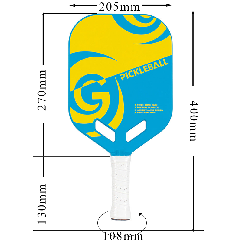 ThermoForce T300 Carbon Fiber 20mm Pickleball Paddle PP Honeycomb Core | Sunburst Splash